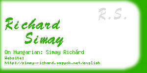 richard simay business card